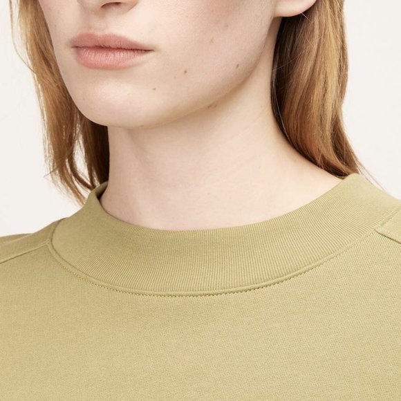 Rebecca Taylor NEW Light Olive Drawstring-Hem Crop Sweatshirt Women MEDIUM $195 - Picture 2 of 13